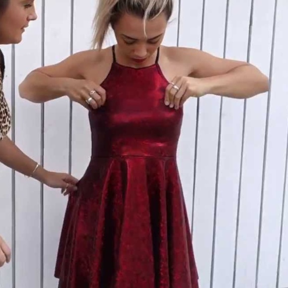 BlackMilk SHATTERED RUBY REVERSIBLE STRAPS DRESS M - Picture 3 of 4